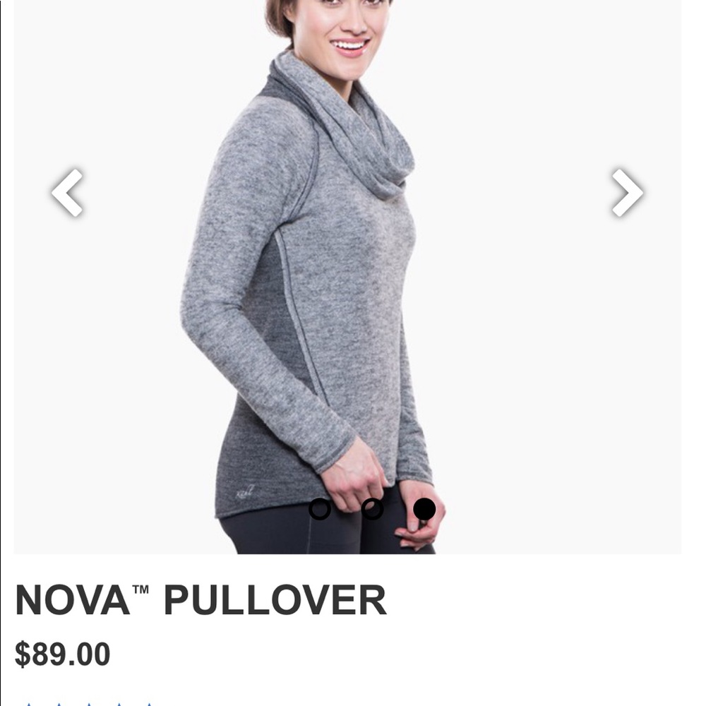 Kuhl Nova Gray Cowl Neck Pullover Sweater